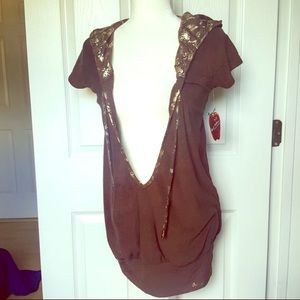 AppleBottom Brown terry Beach cover, with good,SzS